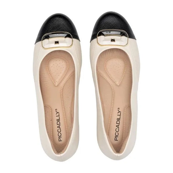 Zapato de Vestir 110175 OFF WHITE/PRETO