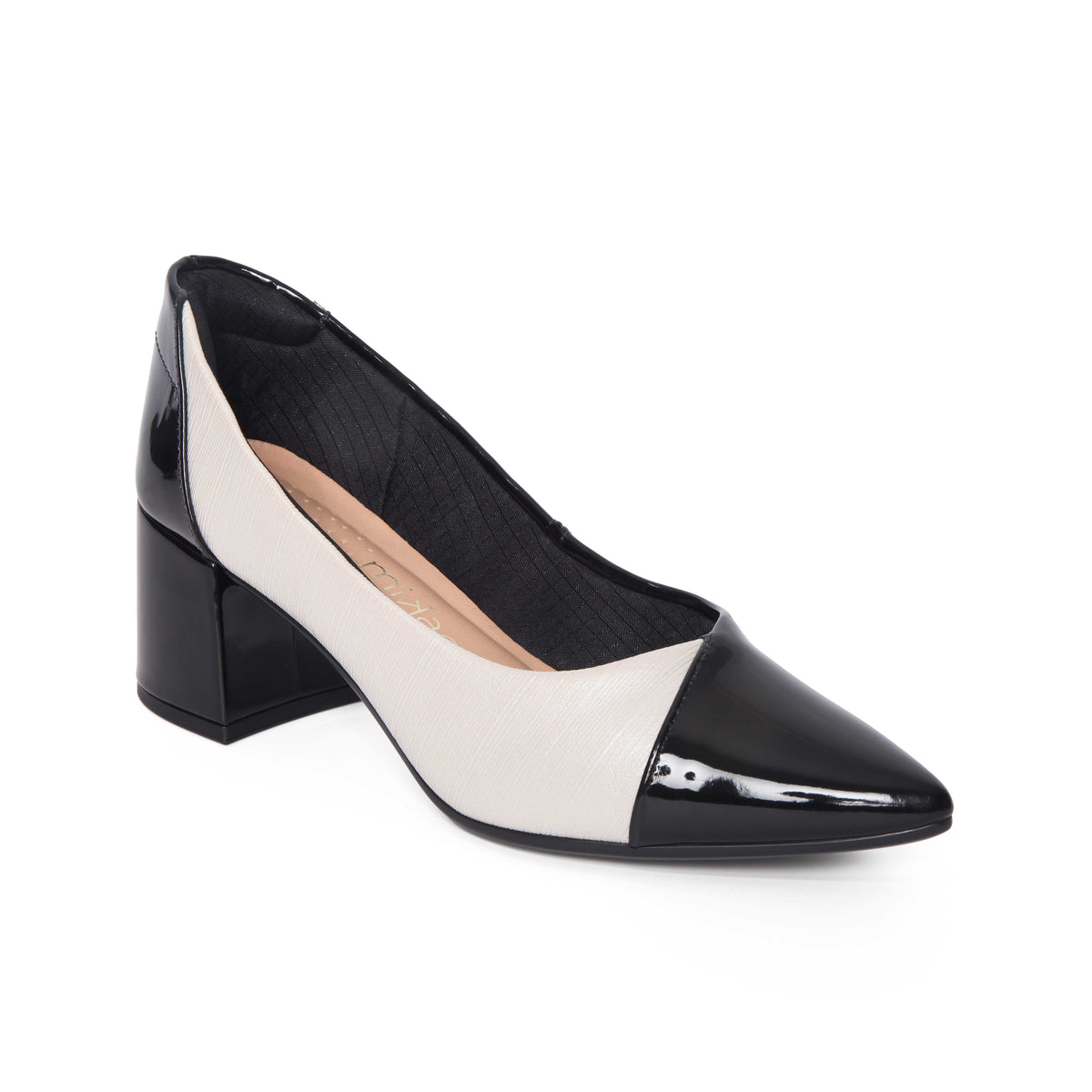 ZAPATO MUJER MIKAELA VESTIR PRETO OFF WHITE 1534-038-242 87637