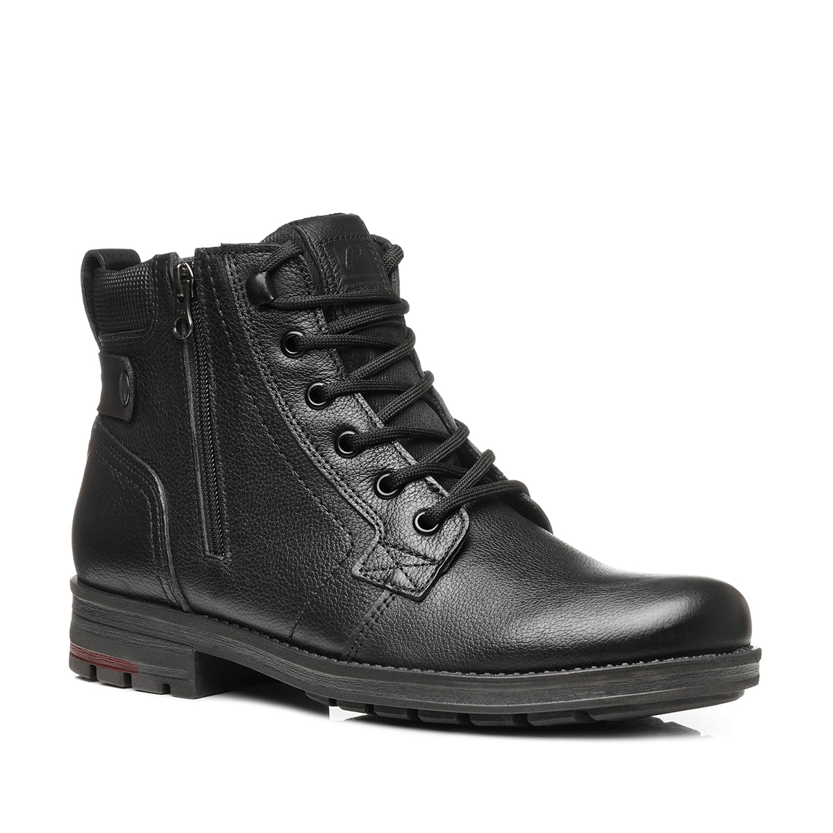 BOTIN HOMBRE PEGADA CUERO PRETO 181314-03