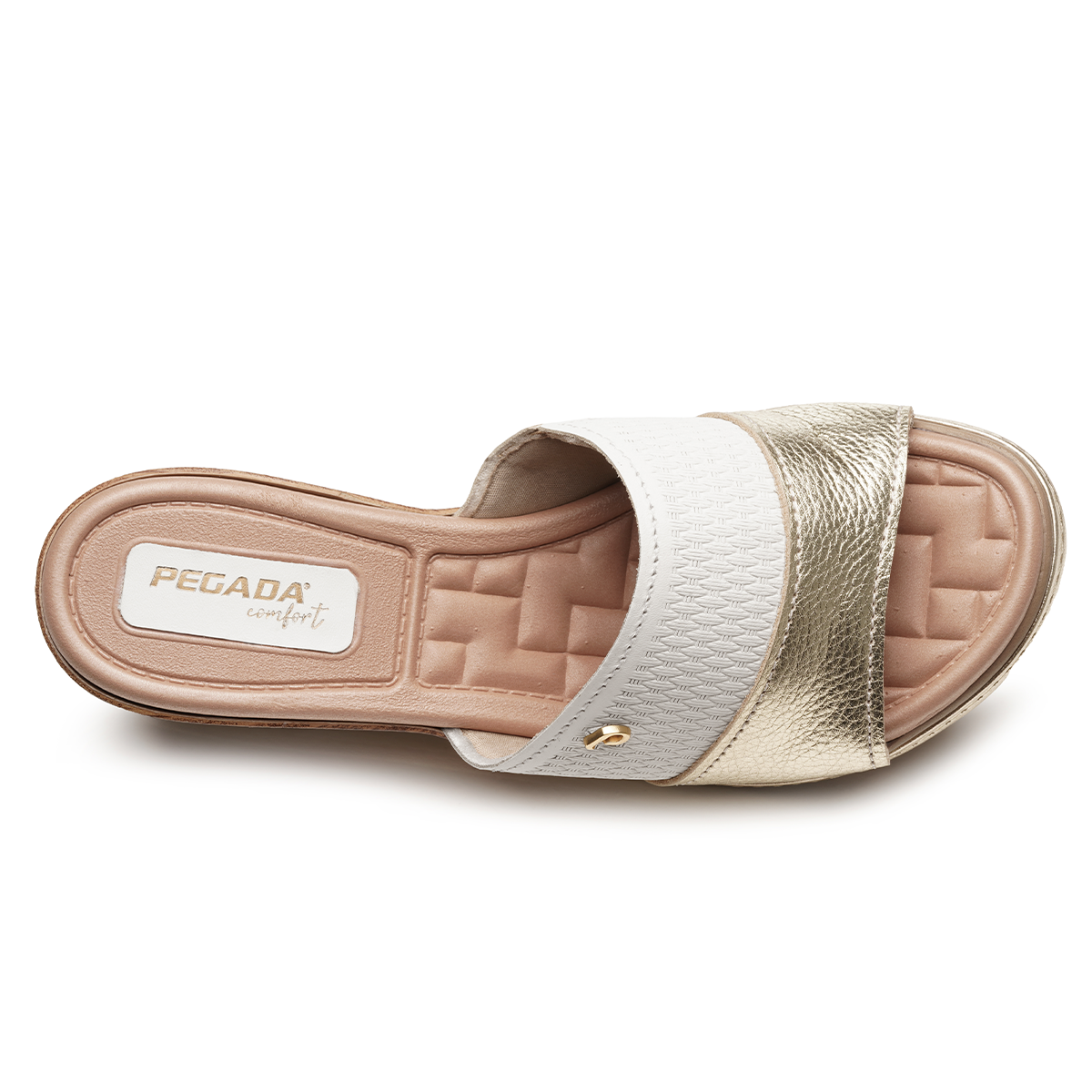 SANDALIA MUJER PEGADA CASUAL OURO/MILK 233951-01