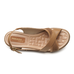 SANDALIA MUJER PEGADA CASUAL CARAMELO 233953-02