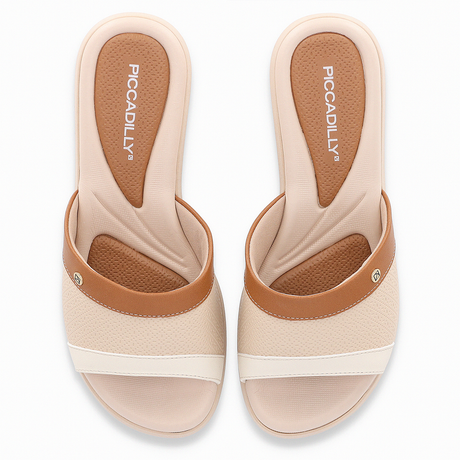 SANDALIA PICCADILLY MASCAVO/BRULE/OFF WHITE 54039800000008 Piccadilly