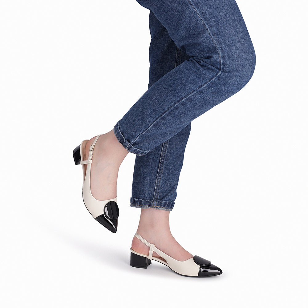 ZAPATO MUJER PICCADILLY VESTIR OFF WHITE/PRETO 73908500000001