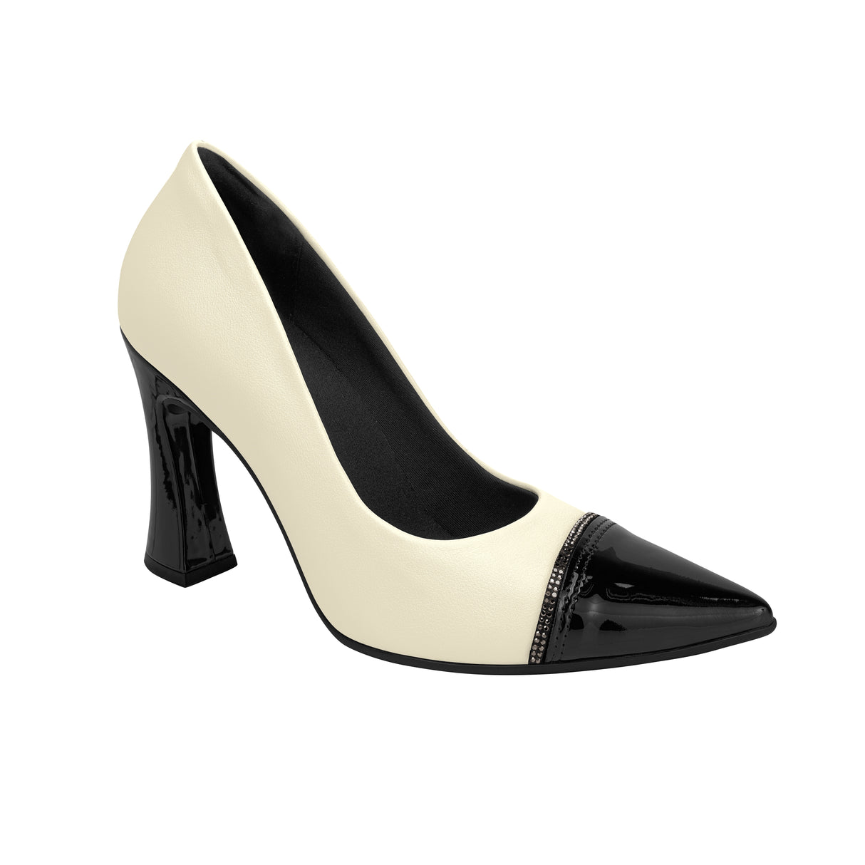 ZAPATO MUJER PICCADILLY VESTIR OFF WHITE/PRETO 74923900000001