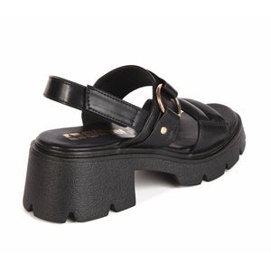 SANDALIA MUJER STHEF CASUAL NEGRO 7830