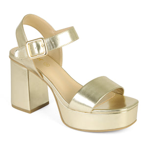 SANDALIA MUJER STHEF VESTIR DORADO 7899