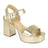 SANDALIA MUJER STHEF VESTIR DORADO 7899