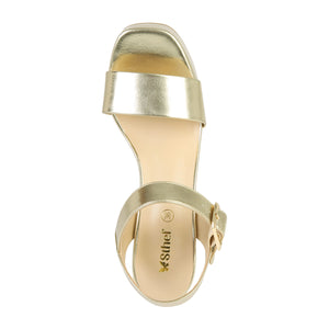 SANDALIA MUJER STHEF VESTIR DORADO 7899