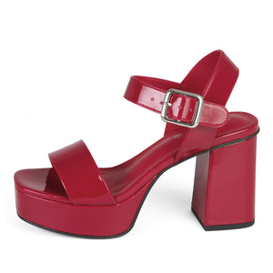 SANDALIA MUJER STHEF VESTIR ROJO 7899