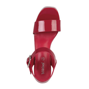 SANDALIA MUJER STHEF VESTIR ROJO 7899