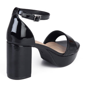 SANDALIA MUJER STHEF VESTIR NEGRO CHAROL 7906