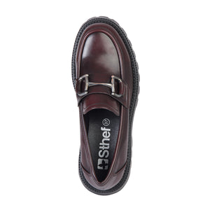 MOCASIN MUJER STHEF BURGUNDY 7920