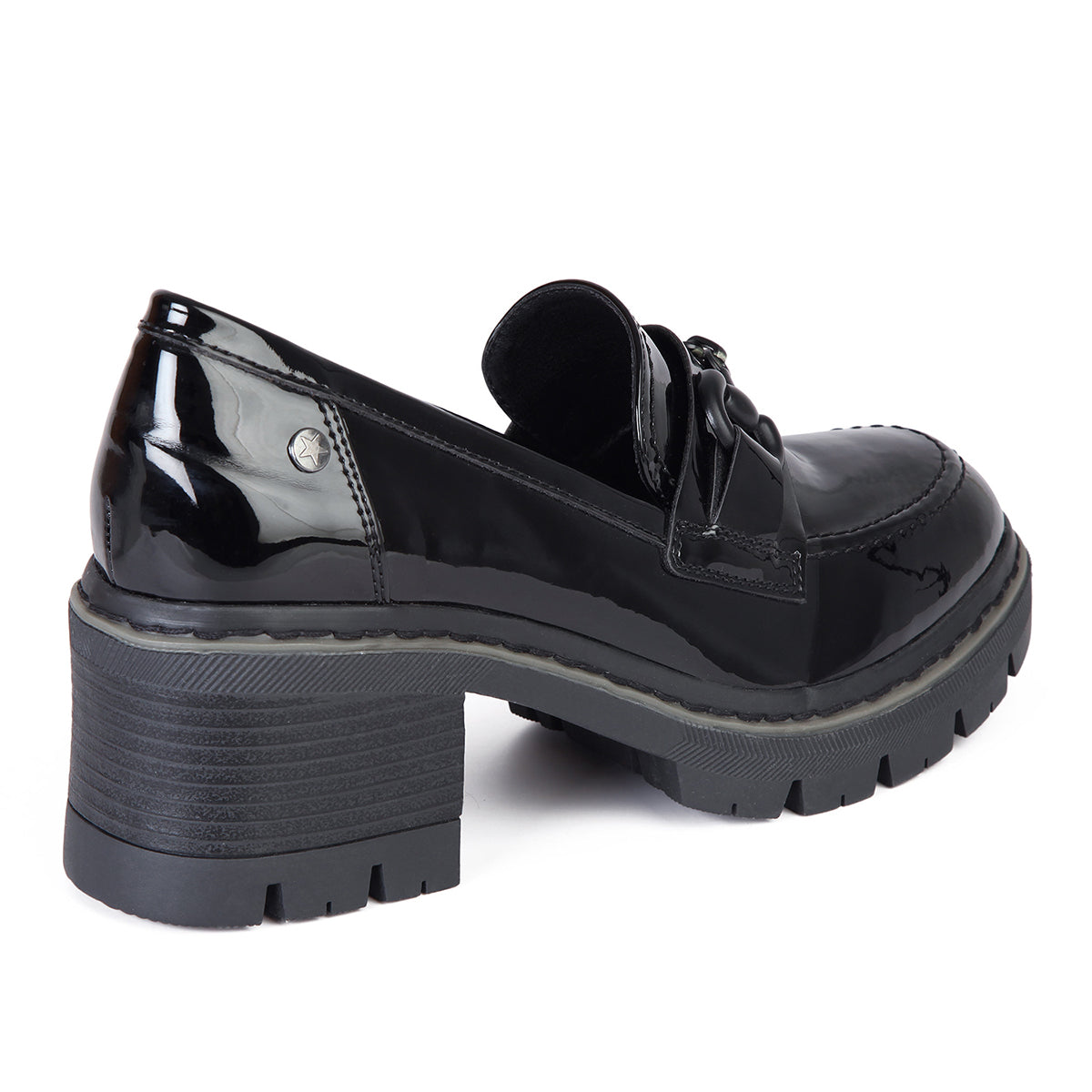 MOCASIN MUJER STHEF NEGRO CHAROL 7948