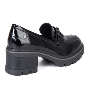 MOCASIN MUJER STHEF NEGRO CHAROL 7948
