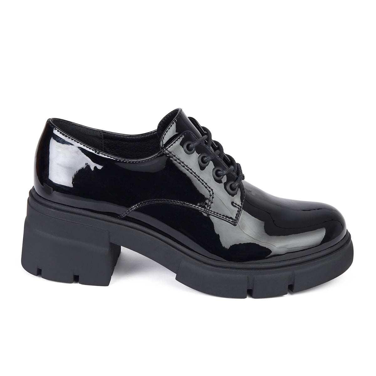 ZAPATO MUJER STHEF NEGRO CHAROL 7950