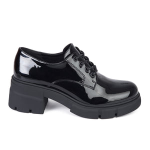 ZAPATO MUJER STHEF NEGRO CHAROL 7950