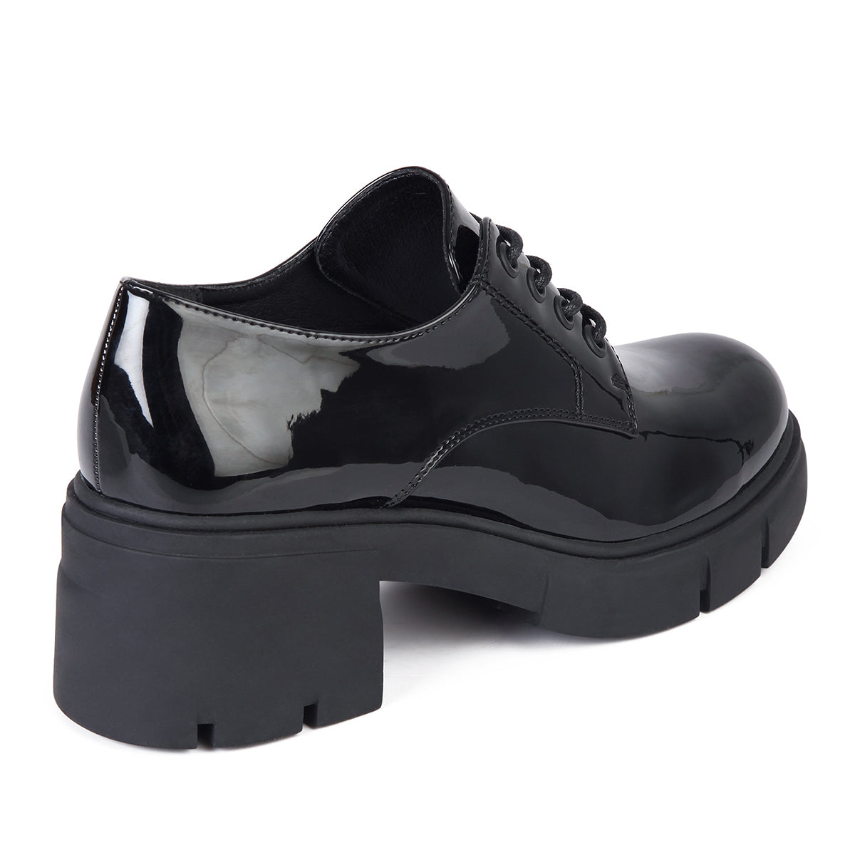 ZAPATO MUJER STHEF NEGRO CHAROL 7950