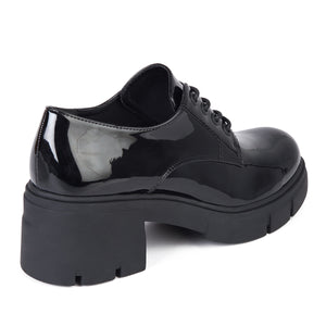 ZAPATO MUJER STHEF NEGRO CHAROL 7950