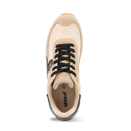 ZAPATILLA MUJER STHEF CASUAL BEIGE/NEGRO 8146 Sthef
