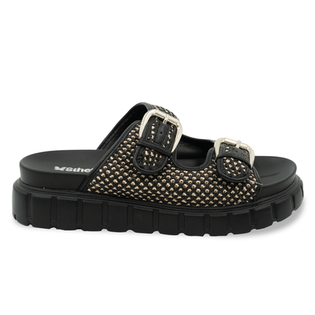 SANDALIA MUJER STHEF CASUAL NEGRO 8155 Sthef