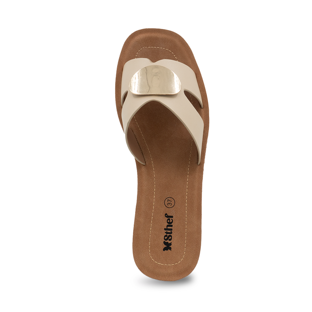 SANDALIA MUJER STHEF CASUAL BEIGE 8165