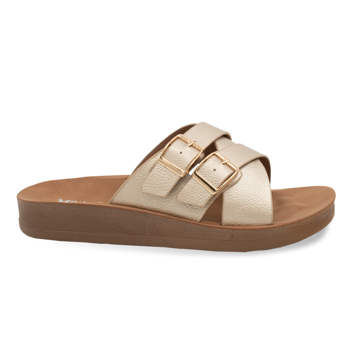 SANDALIA MUJER STHEF CASUAL DORADO 8166