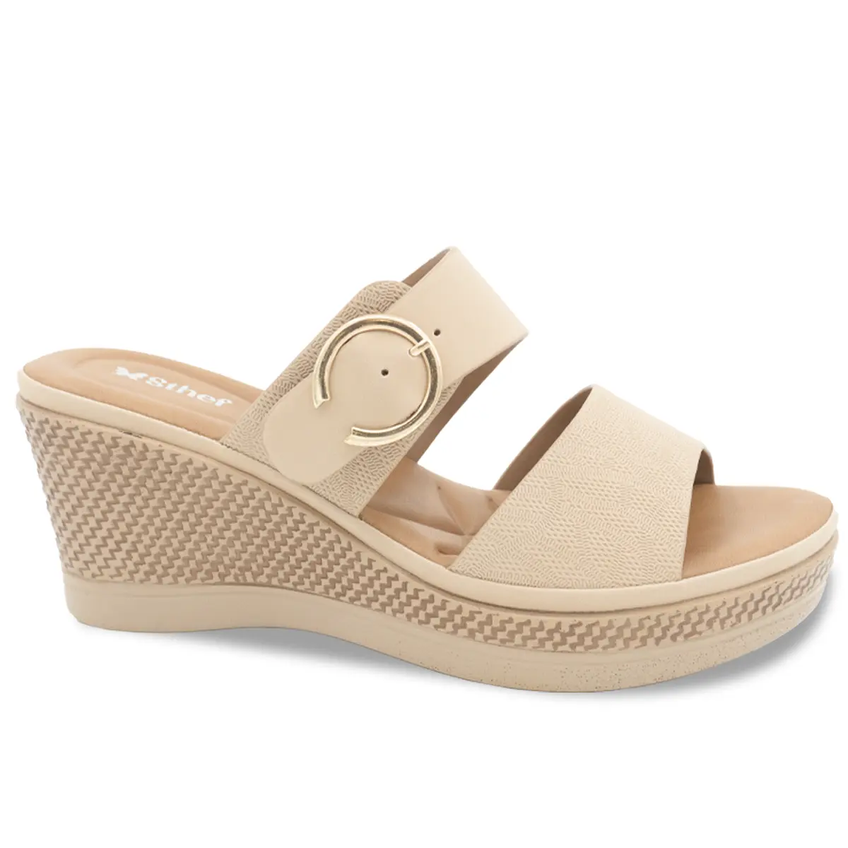 SANDALIA MUJER STHEF CASUAL BEIGE 8175 Sthef