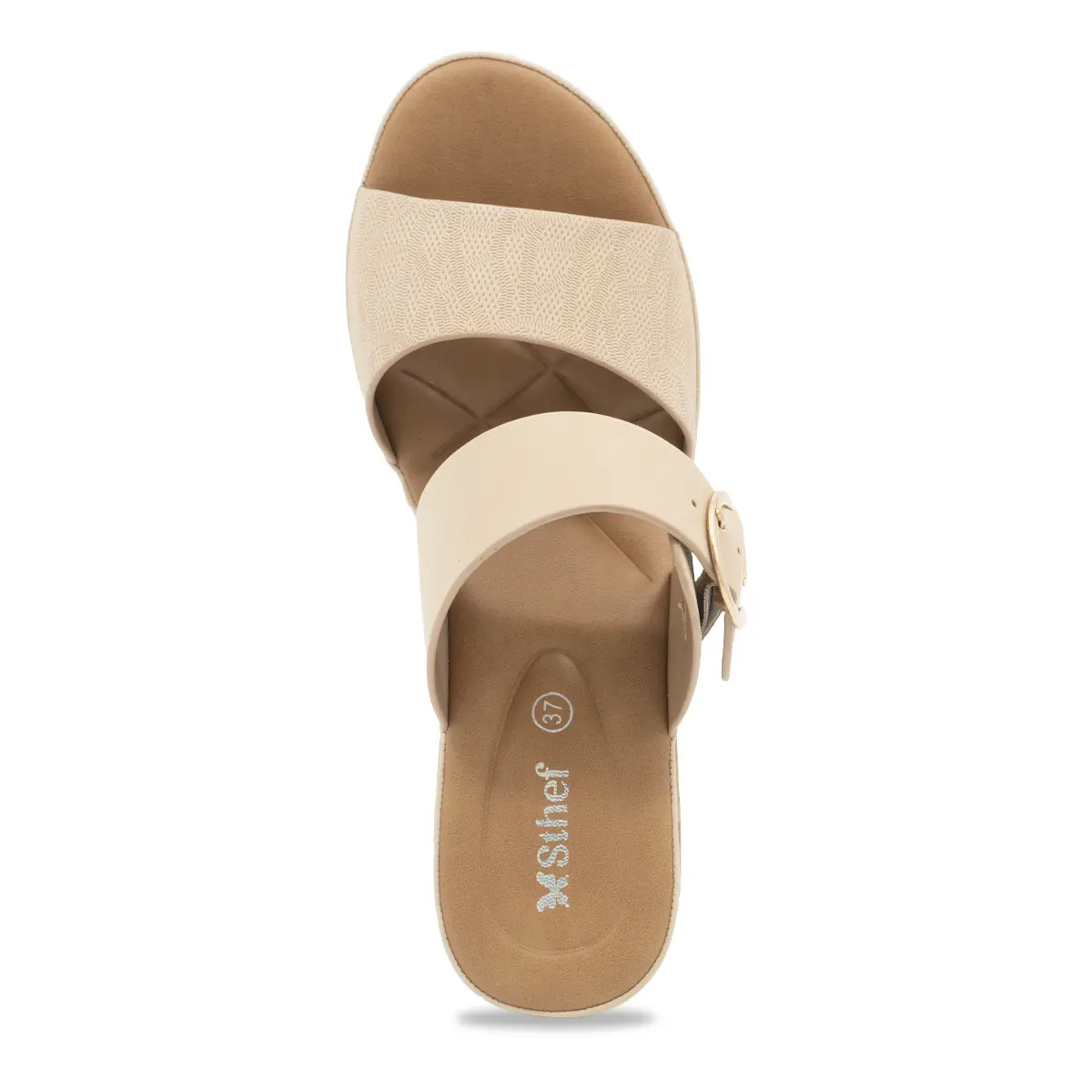 SANDALIA MUJER STHEF CASUAL BEIGE 8175 Sthef