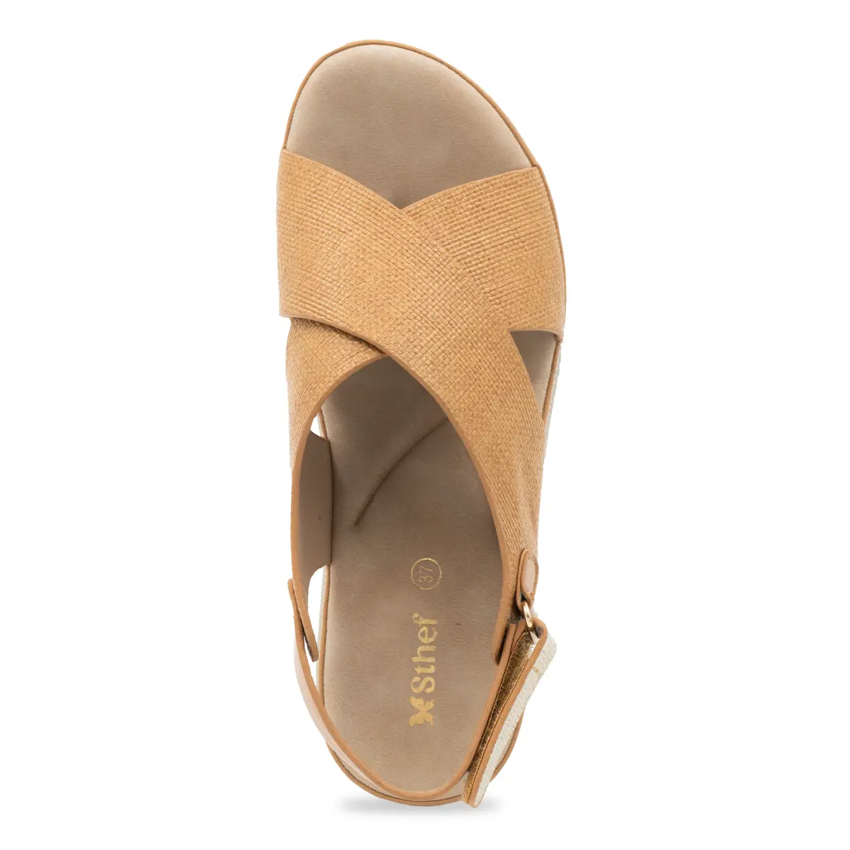 SANDALIA MUJER STHEF CASUAL CAMEL 8180 Sthef