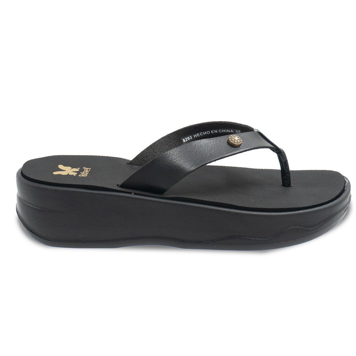 SANDALIA MUJER STHEF PLAYERA NEGRO 8203