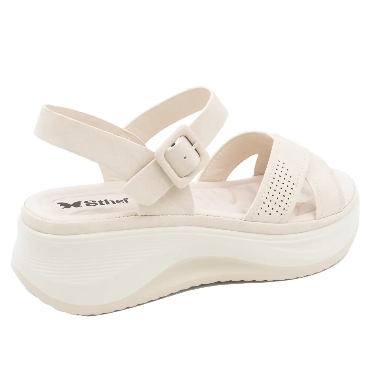 SANDALIA MUJER STHEF CASUAL BEIGE 8207 Sthef