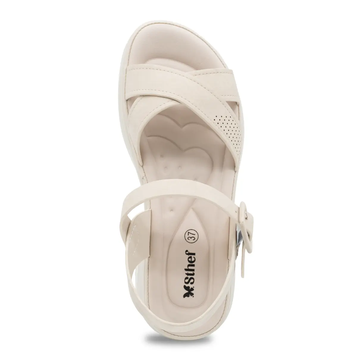 SANDALIA MUJER STHEF CASUAL BEIGE 8207 Sthef