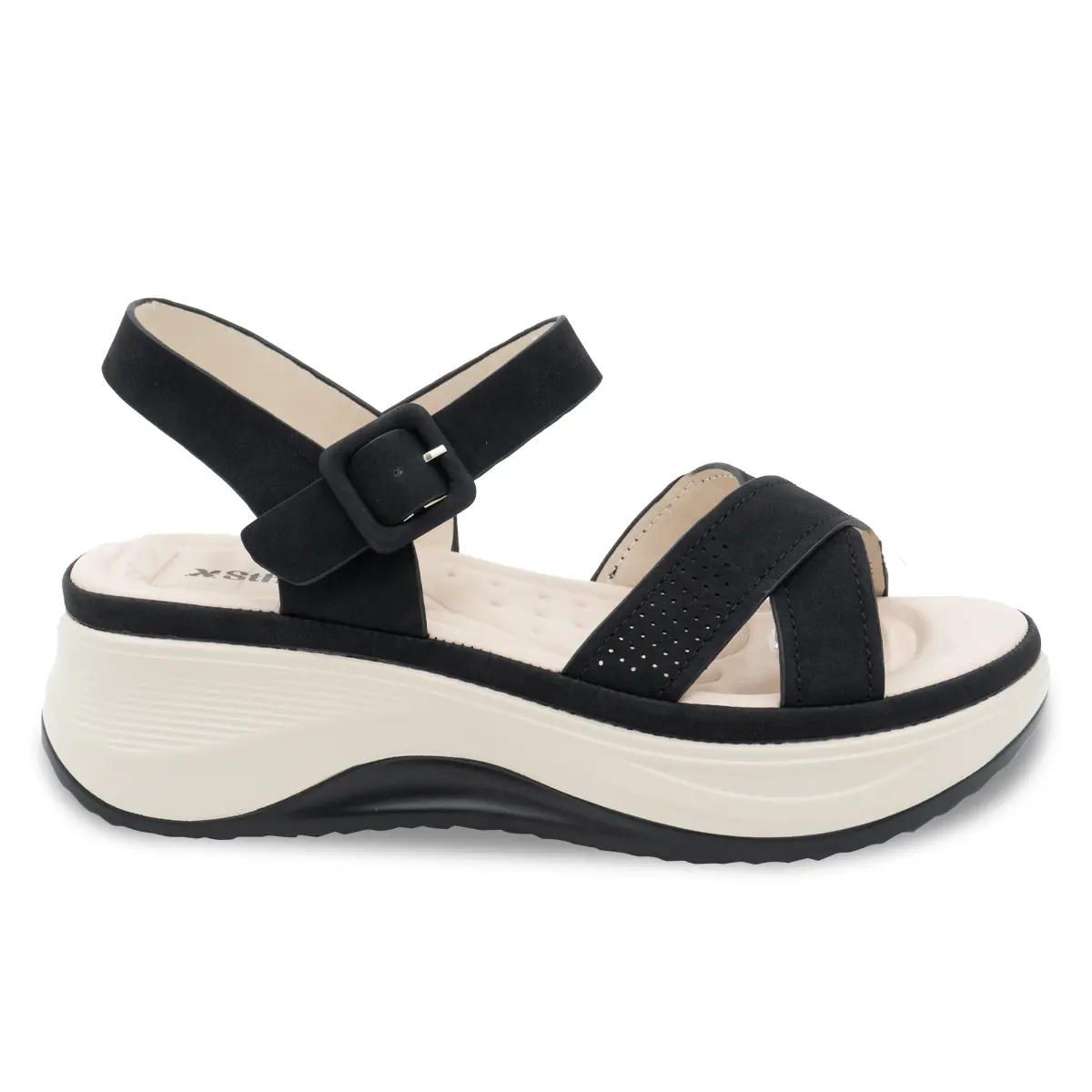 SANDALIA MUJER STHEF CASUAL NEGRO 8207 Sthef