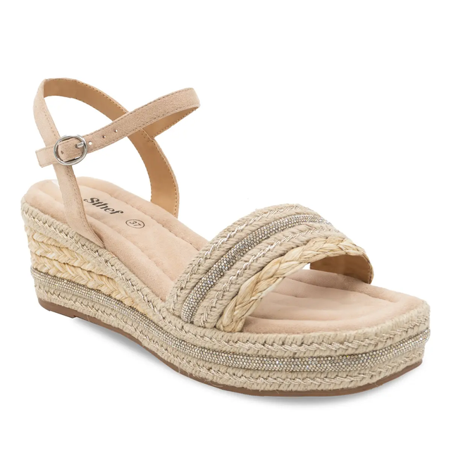 SANDALIA MUJER STHEF CASUAL BEIGE 8213 Sthef