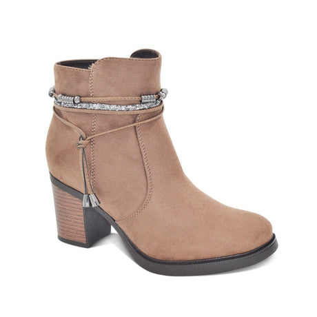 Botin Casual con taco Mujer 7637 TAUPE-STHEF