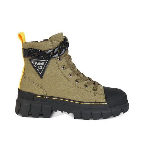Botines Combat Mujer 7609 OLIVO-STHEF
