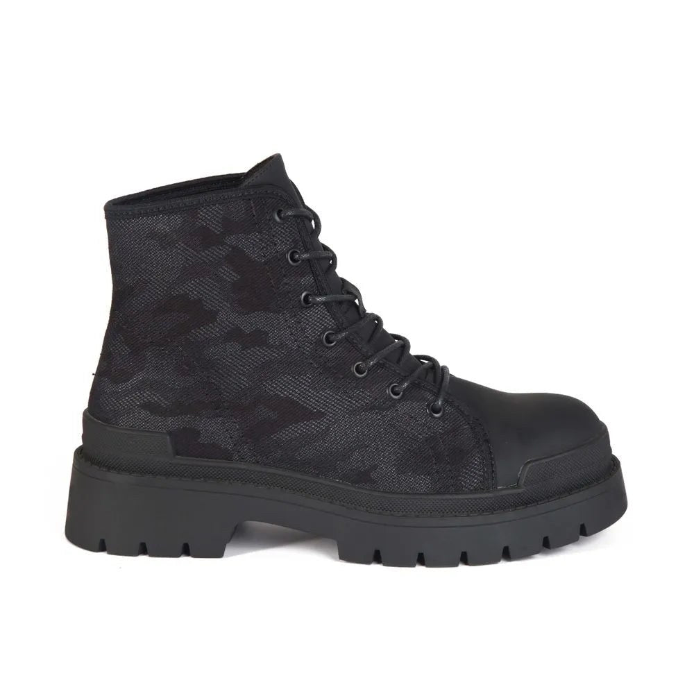 Botines Combat Mujer 7644 NEGRO-STHEF