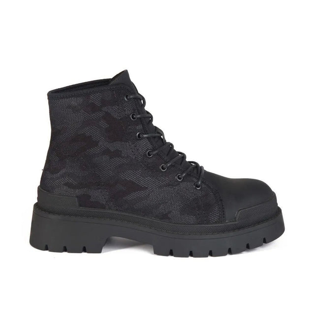 Botines Combat Mujer 7644 NEGRO-STHEF