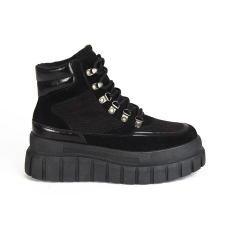 Botines Combat Mujer 7663 NEGRO-STHEF