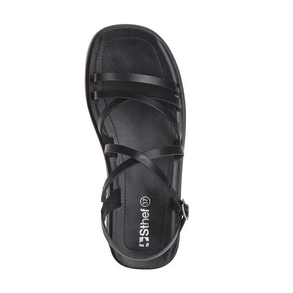 Sandalia con correa Mujer 7749 NEGRO-STHEF Sthef