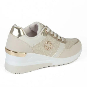 Zapatilla con taco Mujer 7910 BEIGE Sthef