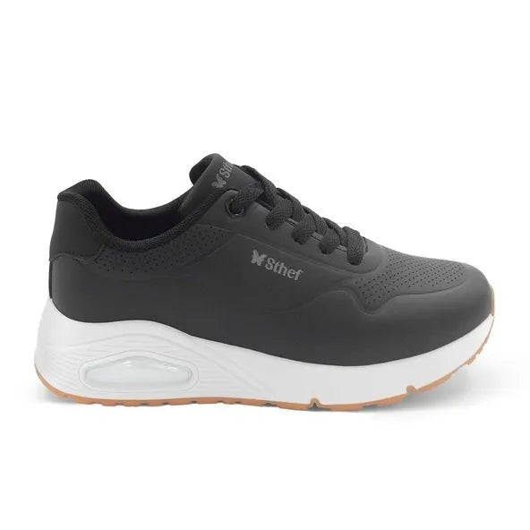 Zapatilla Urbana Mujer 7911 NEGRO CON BLANCO Sthef