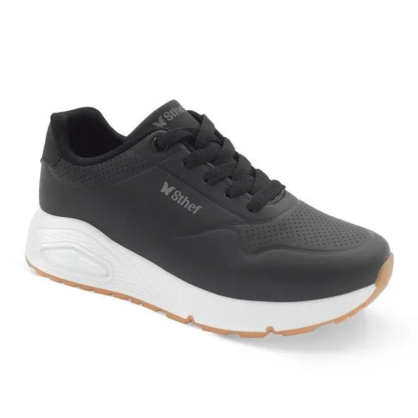 Zapatilla Urbana Mujer 7911 NEGRO CON BLANCO Sthef
