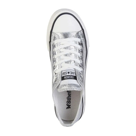 Zapatilla Casual Mujer 8081 Plata Sthef Sthef