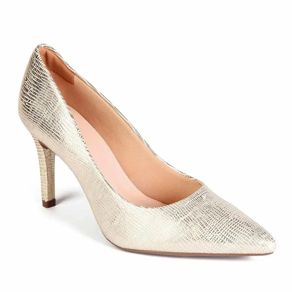 ZAPATO MUJER MIKAELA VESTIR METAL MANTEIGA 13560-01 Mikaela