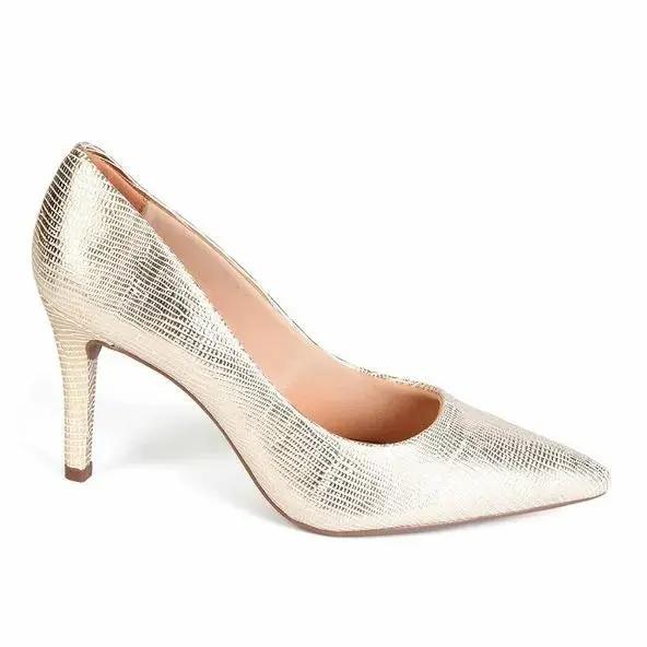 ZAPATO MUJER MIKAELA VESTIR METAL MANTEIGA 13560-01 Mikaela