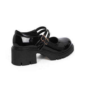 Mocasin Mujer 8119 Negro Charol Sthef
