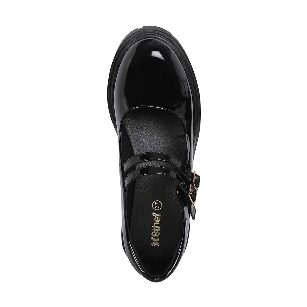 Mocasin Mujer 8119 Negro Charol Sthef