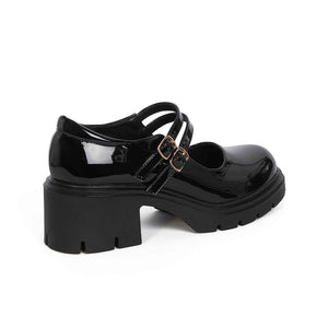 Mocasin Mujer 8119 Negro Charol Sthef