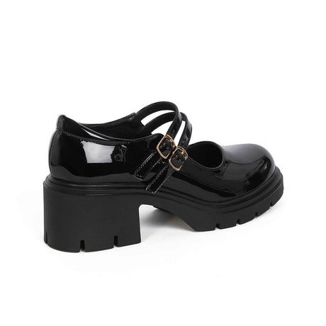 Mocasin Mujer 8119 Negro Charol Sthef
